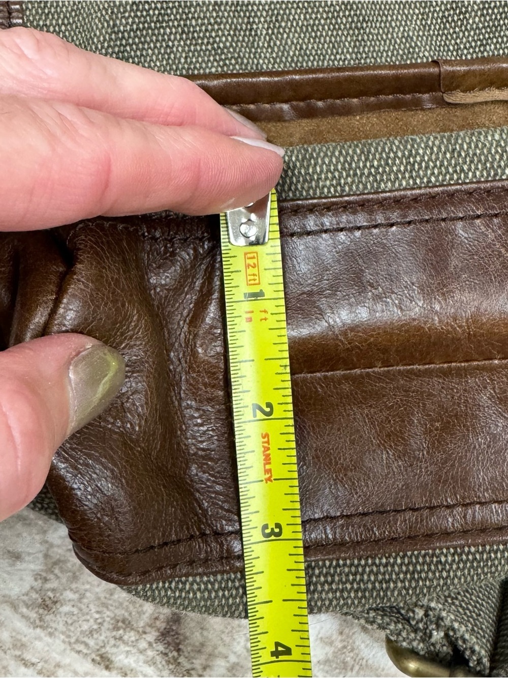 Carraig Donn Ireland Leather /Canvas Front Flap Messenger Shoulder Crossbody Bag - Picture 13 of 15